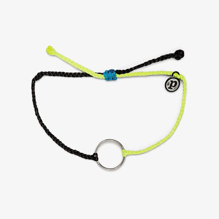 Pura Vida Two-Tone Full Circle Charm Bracelet in Black/Yellow-Bracelet-Lemons and Limes Boutique