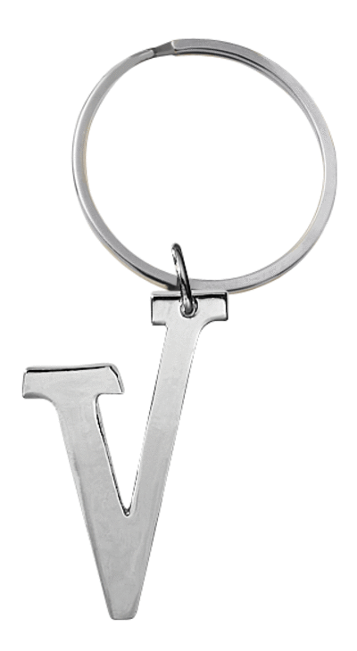 Initial Key Ring - V--Lemons and Limes Boutique