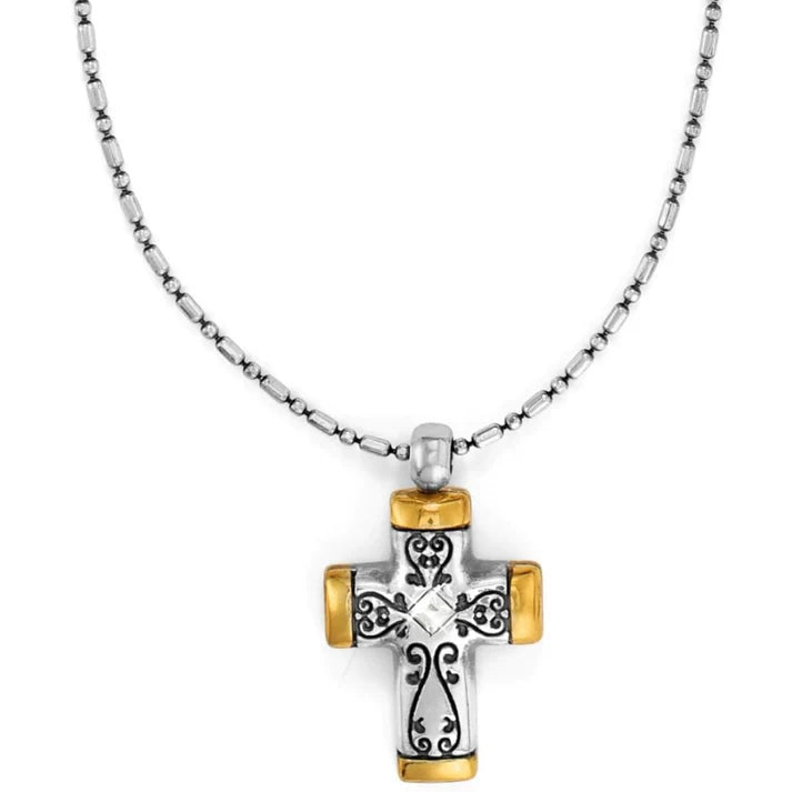 Venizia Petite Cross Necklace by Brighton-Jewelry-Lemons and Limes Boutique