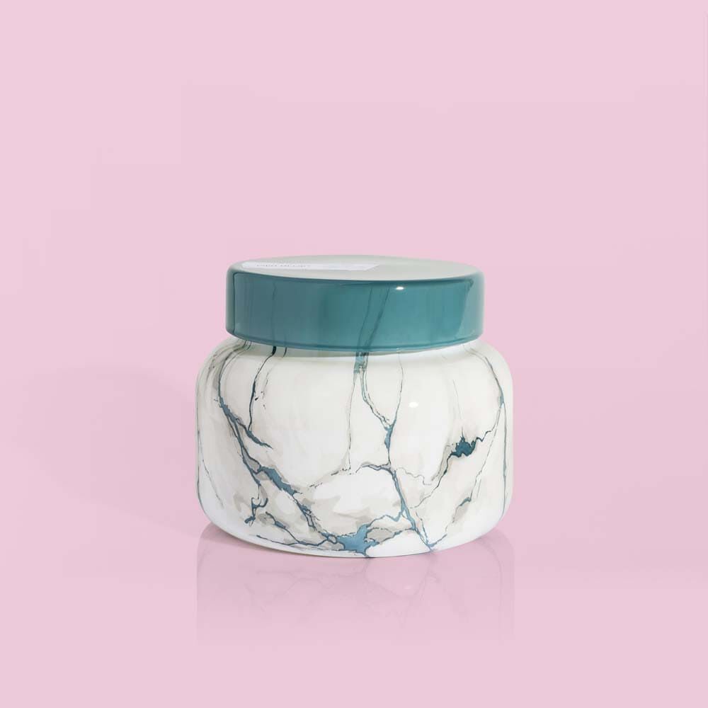 Volcano Modern Marble Jar Candle Capri Blue-Candles-Lemons and Limes Boutique