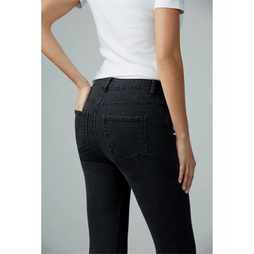 Wells Button Fly Black Jeans-Apparel-Lemons and Limes Boutique