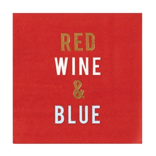 Red Wine & Blue Napkins 20ct--Lemons and Limes Boutique