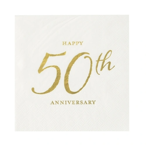 50th Anniversary Napkins 20ct.--Lemons and Limes Boutique