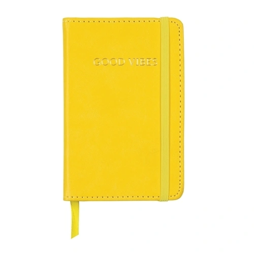 Small Leatherette Journal in Yellow--Lemons and Limes Boutique