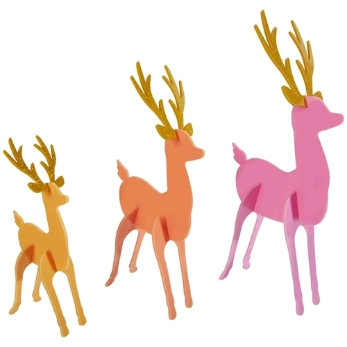 Kailo Acrylic Deer in Pink--Lemons and Limes Boutique