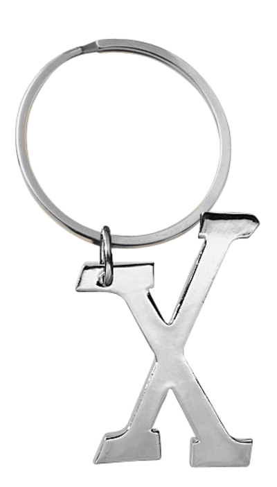 Initial Key Ring - X--Lemons and Limes Boutique